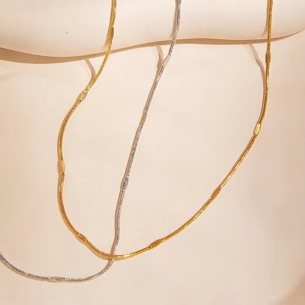 ELEKTROPULLI ELEKTROPULLI schlichte Kette 1mm schmal, Längen: 45 cm / 55 cm / 65 cm, Silber, – Produktbild 4 von 8