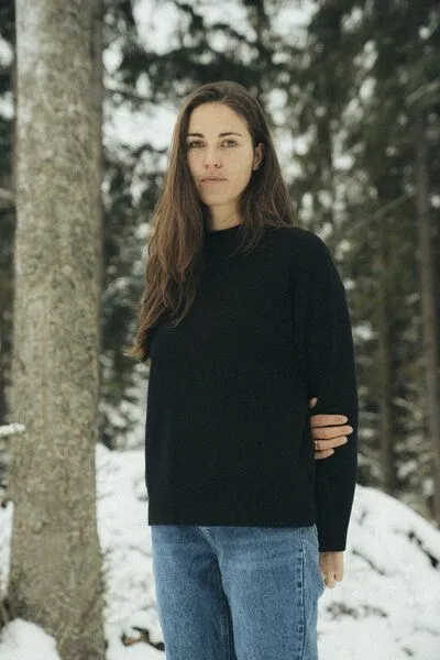 Kopyto Kopyto BARIBAL - Damen Oversize Boxy Stickpullover aus Merino-wolle RWS- zertifiziert, Schwarz, – Produktbild 2 von 4