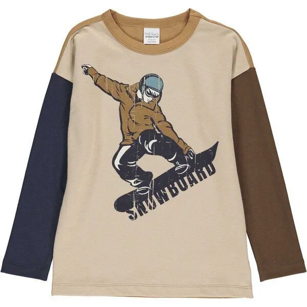 Fred's World by Green Cotton Fred's World by Green Cotton T-Shirt Snowboard, Green, – Produktbild 1 von 1