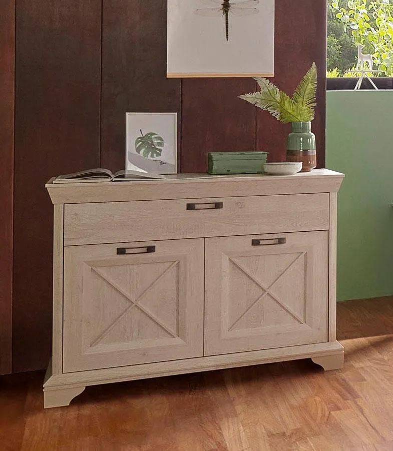 FORTE Kommode Kashmir, Breite 123 cm, Beige, – Produktbild 3 von 8