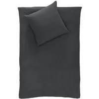 jilda tex jilda-tex Musselin-Bettwäsche Medina 100% Bio-Baumwolle Made in Green in naturfarben, Dunkelgrau, – Produktbild 1 von 1
