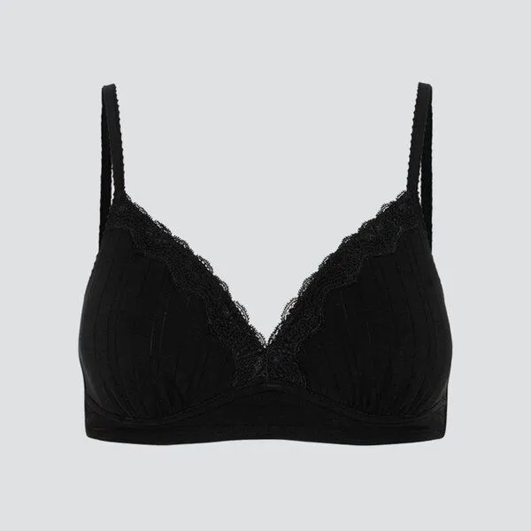 comazo|earth comazo|earth Fairtrade BH mit geformten Cups ohne Bügel | GOTS zertifiziert, Schwarz, – Produktbild 4 von 4