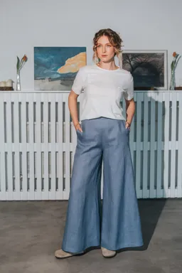 De IONESCU De IONESCU Damen vegan Hose Palazzo Leinen – Produktbild 1 von 1