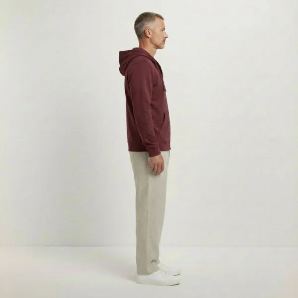 YTWOO YTWOO Everyday Unisex-Sweatjacke – Weich, zeitlos & nachhaltig, Burgundy, – Produktbild 3 von 3