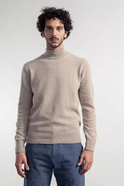 Rifò - Circular Fashion Made in Italy Rifò - Circular Fashion Made in Italy Stehkragenpullover aus recycteltem Kaschmir Modell: Clemente, Beige, – Produktbild 1 von 4