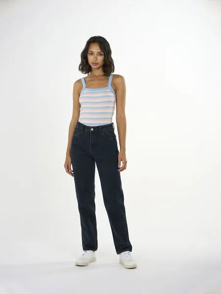 KnowledgeCotton Apparel KnowledgeCotton Apparel Ripptop gestreift - Striped rib strap top - aus Bio-Baumwolle, Mehrfarbig (stripe), – Produktbild 2 von 3