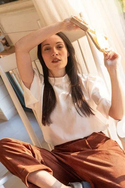 WiDDA berlin WiDDA berlin OLIVIA weiße Bluse mit Puffärmeln aus TENCEL® – Produktbild 4 von 4