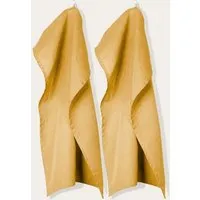 KUSHEL KUSHEL Leinen Tea Towel Duo, Curry gold gelb, – Produktbild 1 von 1