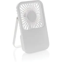 XD Collection Aervina wiederaufladbarer Tischventilator aus RCS rec. ABS, weiß – Produktbild 1 von 1