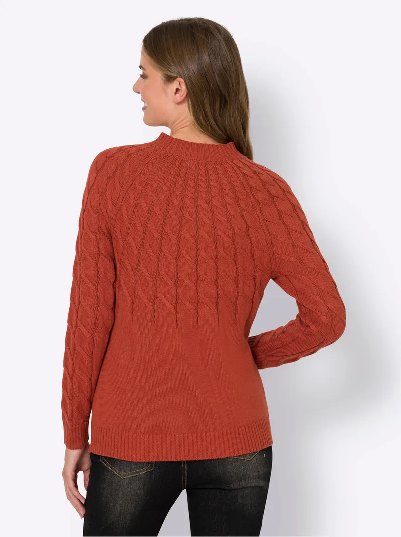 heine Stehkragenpullover, Rostrot, – Produktbild 1 von 2