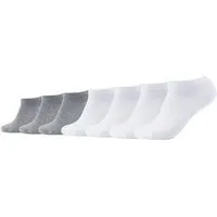 CAMANO camano 7 Paar Sneaker Socken | GOTS Biobaumwolle, Weiss/grau, – Produktbild 1 von 1