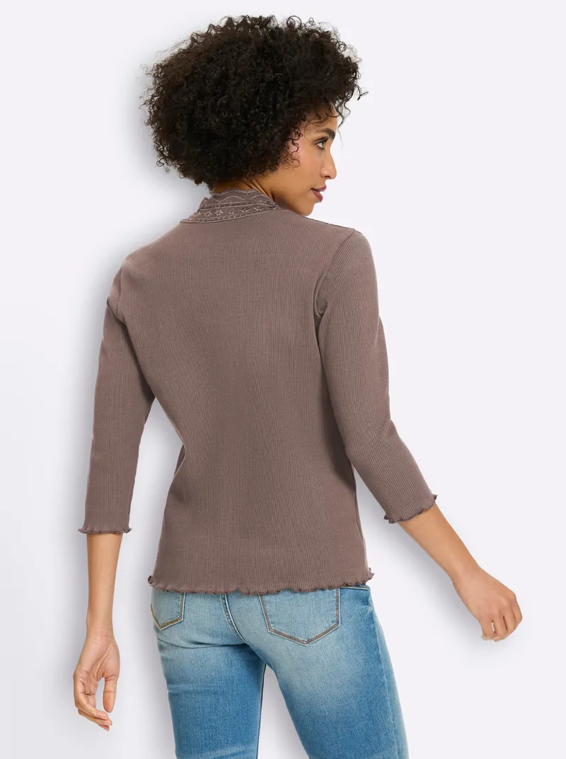 heine 3/4-Arm-Shirt dunkeltaupe, Dunkeltaupe, – Produktbild 2 von 2