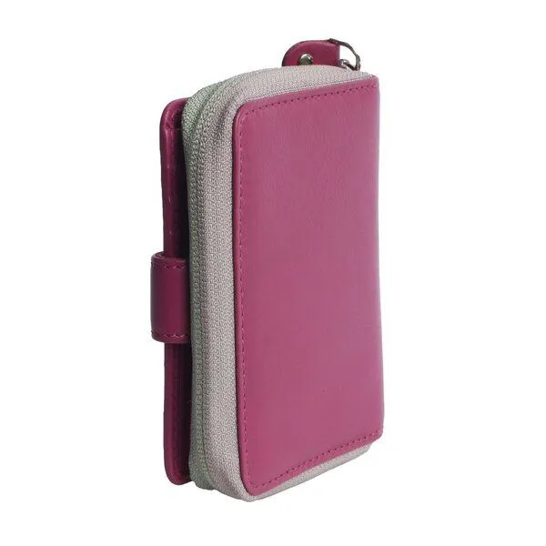 Vargu Vargu Echtleder Geldbörse VINEM 1-A, Cranberry-sage green, – Produktbild 4 von 4