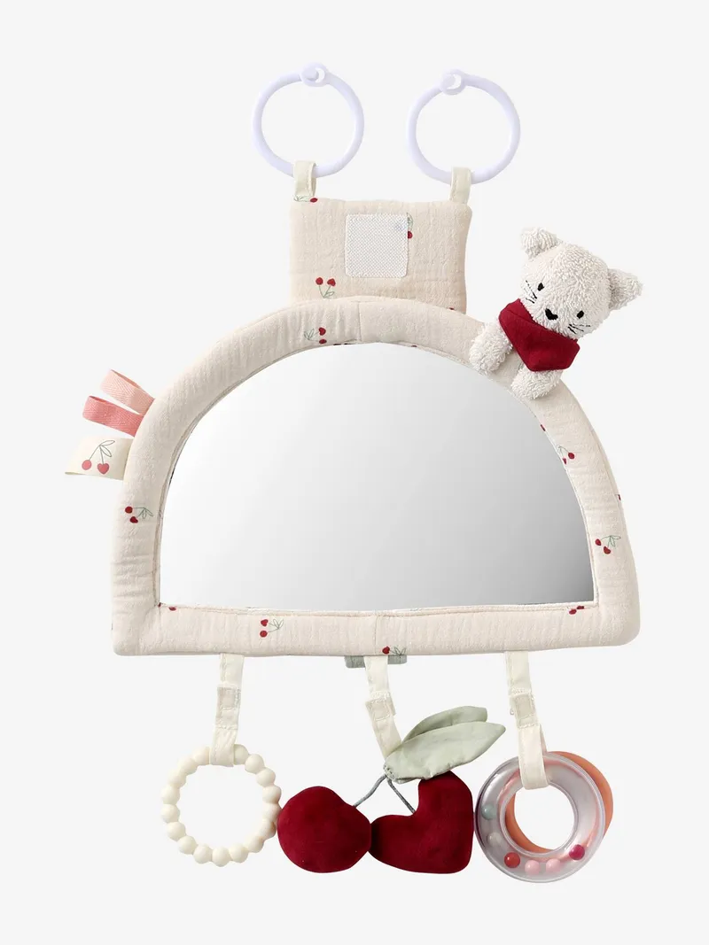 Vertbaudet Vertbaudet Baby Activity-Spielzeug mit Spiegel zum Aufhängen oder Aufstellen CHERRY, Rot, – Produktbild 1 von 4