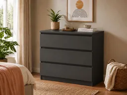 Home affaire Kommode Naia - 3 Schubladen mit griffloser Front, Made in Denmark (Breite: 77 cm, mehrere Farben), Viel Stauraum, zeitloses & skandinavisches Design, Metallgleiter – Produktbild 1 von 1