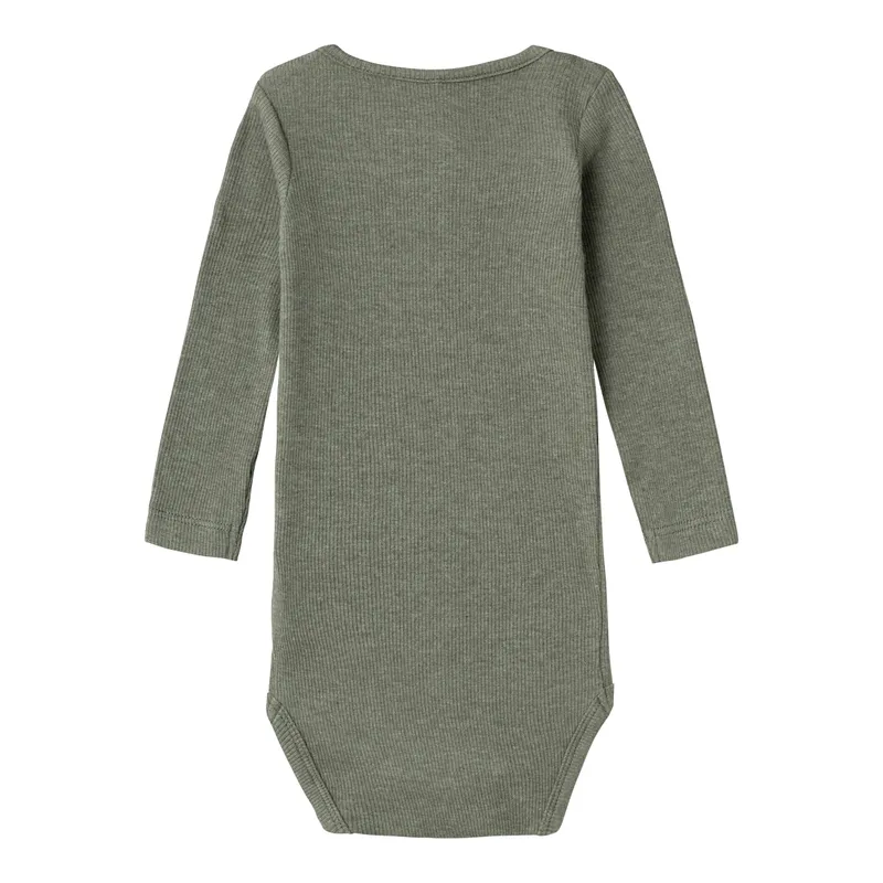 name it Name It Henley-Body Rippqualität, Oliv, – Produktbild 1 von 3