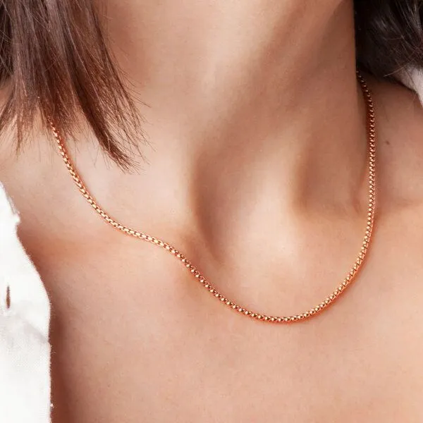 ALEXASCHA ALEXASCHA Dünne Schlangenkette aus Edelstahl, Grey, – Produktbild 3 von 4