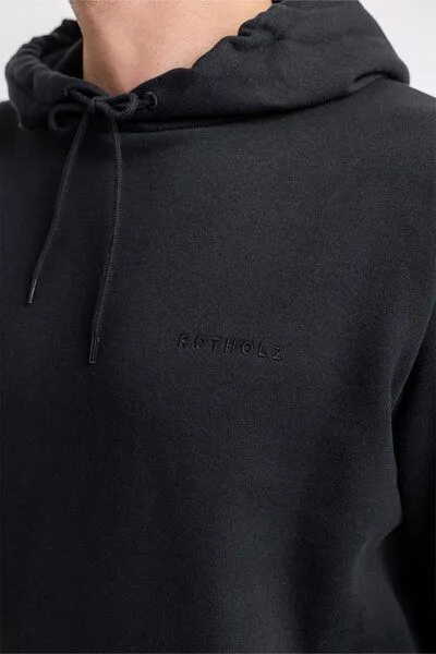 Rotholz Rotholz Logo Hoodie aus Bio-Baumwolle, Schwarz, – Produktbild 4 von 4