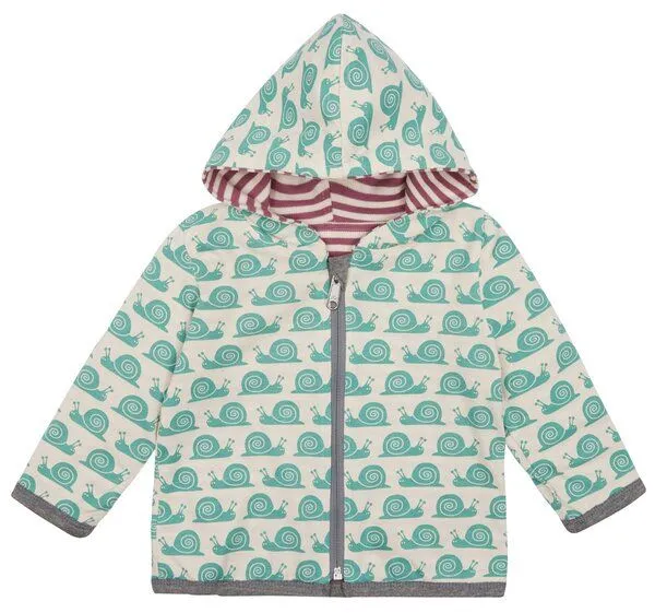 loud + proud loud + proud Babys & Kinder Wendejacke, GOTS-zertifiziert, Grape (rosa), – Produktbild 2 von 3