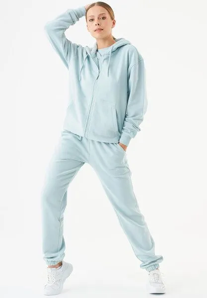 ORGANICATION ORGANICATION ESSENTIALS-JUNDA-Unisex Soft Touch Sweatjacke aus Bio-Baumwolle, Mint blue, – Produktbild 2 von 4