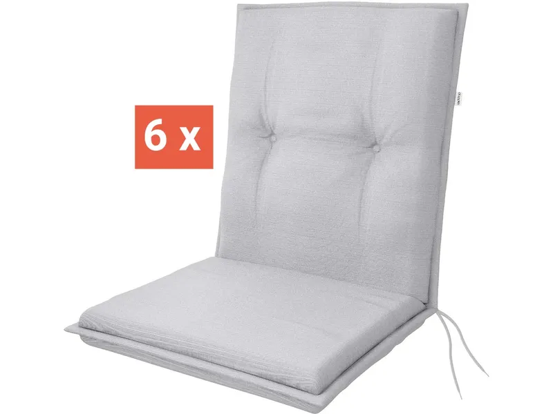 Doppler doppler Auflage "STAR" für Niederlehner, 6er-Pack, 100x48x6 cm, Polyester, grau – Produktbild 1 von 1