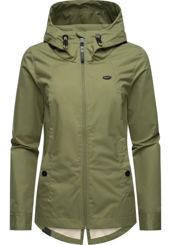 ragwear ragwear Outdoorjacke Monade Übergang stylische Übergangsjacke mit großer Kapuze, Gelb|grün, – Produktbild 5 von 5