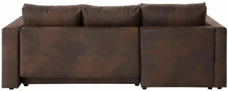 Home affaire Ecksofa Pur L-Form, wahlweise mit Bettfunktion, Braun, – Produktbild 4 von 5