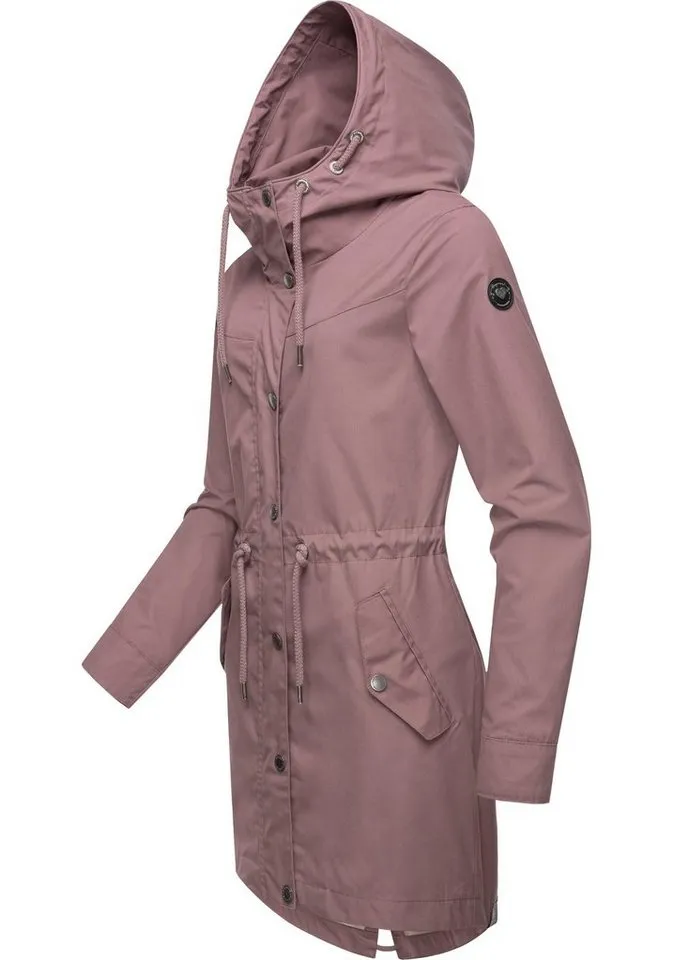 ragwear ragwear Parka Canny stylische Übergangsjacke mit großer Kapuze, Lila, – Produktbild 2 von 3