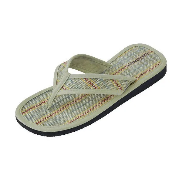 Les Tôngs Les Tôngs Juncus-V Stripes vegane Zimtlatschen, Khaki, – Produktbild 2 von 4