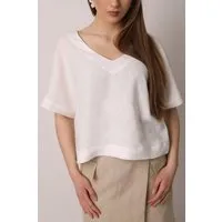 Amber Linen Amber Linen Damen vegan Top Malta Weiß – Produktbild 1 von 1