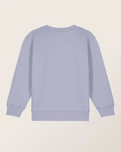 THE FACE OF ELEMENTS The Face of Elements Good Vibes Only - Relaxed Fit Kids Sweatshirt aus 100% Bio-Baumwolle, Lavender (lila), – Produktbild 1 von 4