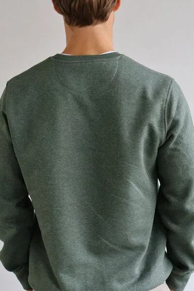 Kultgut Kultgut Pro Earth - Biofair - Supersoft Sweatshirtpullover / Meliert, Naturgrünmeliert, – Produktbild 3 von 4