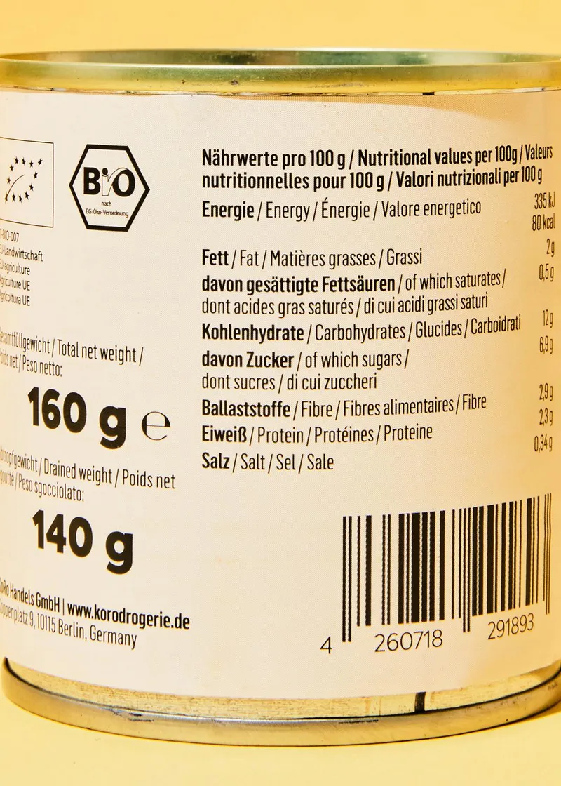 KoRo Bio Mais in der Dose | 12 x 140 g – Produktbild 4 von 5