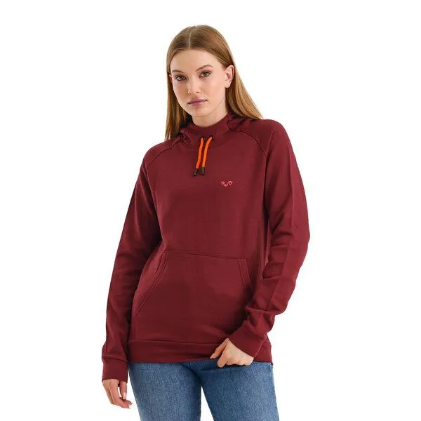 Woolona Woolona Kapuzenpullover - SCOUT - 100% Merinowolle, Bordeaux rot, – Produktbild 1 von 4