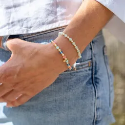 juni juni Perlenarmbänder Set "Amalfi Summer" pastell mint - handgemacht in Deutschland – Produktbild 1 von 1