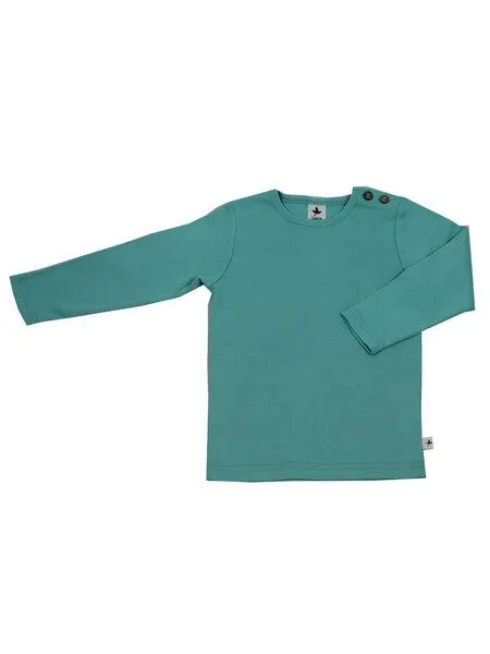 Leela Cotton Leela Cotton Langarmshirt, Türkis, – Produktbild 1 von 1