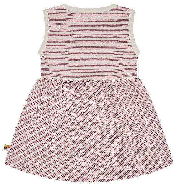 loud + proud loud + proud Babys & Kinder Kleid Streifen mit Leinen, GOTS-zertifiziert, Rouge(rosa), – Produktbild 1 von 2