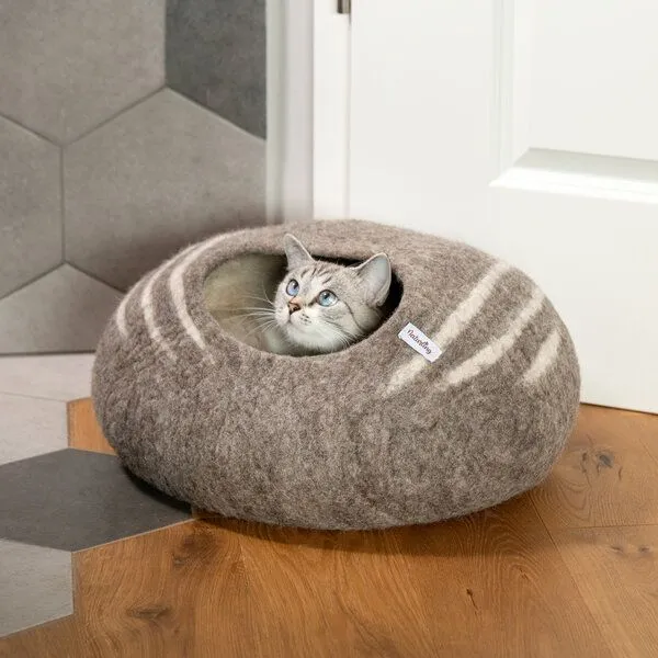naturling naturling Filz Katzenhöhle - Katzenbett auch für große Katzen – Produktbild 3 von 8