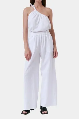 amt studio amt.studio "Pacific Pants" weite gekreppte Bio-Baumwolle Hose mit Gummizug – Produktbild 1 von 1