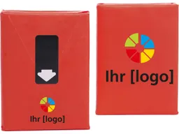 Taschentücher in FSC-Papierverpackung inkl. Aufdruck, Etikett schwarz – Produktbild 1 von 1