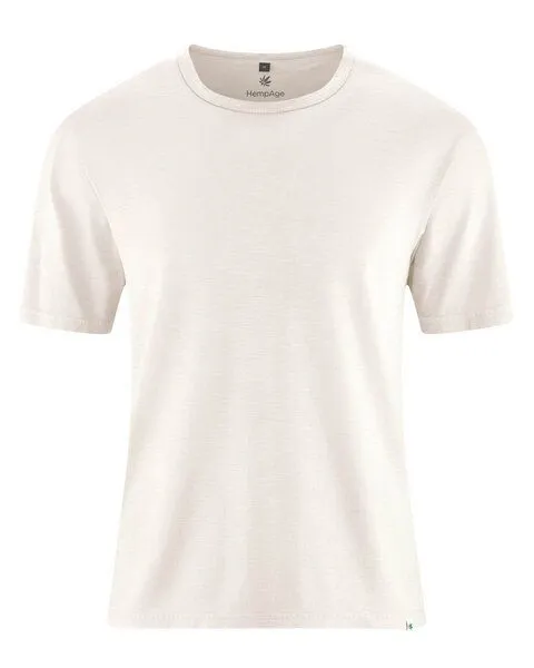 HempAge HempAge Slub Jersey T-Shirt Herren Hanf/Biobaumwolle, Offwhite(weiß), – Produktbild 2 von 4