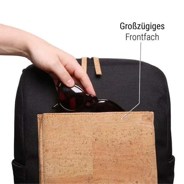 Sperling Sperling "Ready" 2-in-1 Rucksack mit Flap, Raven cream (schwarz), – Produktbild 4 von 4