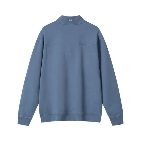 SALZWASSER Knut – Half-Zip Sweater (Unisex) aus 100% Bio-Baumwolle (GOTS) von SALZWASSER, Indigo (blau), – Produktbild 2 von 4