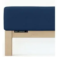 Schlafgut Schlafgut Spannbettlaken Soft Contact - 100% Biobaumwolle - wärmend, Blue deep, – Produktbild 1 von 1
