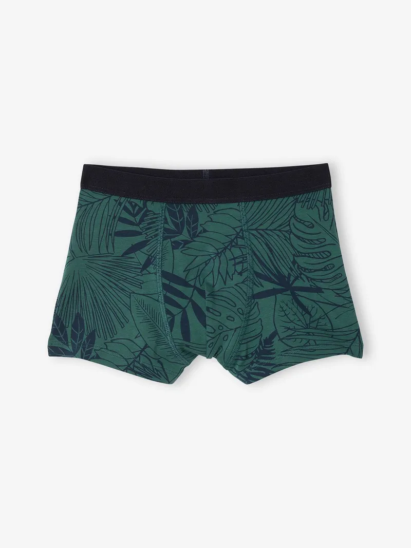 Vertbaudet 5er-Pack Jungen Boxershorts mit Dschungel-Motiven englisch, Englischgrün, – Produktbild 3 von 3
