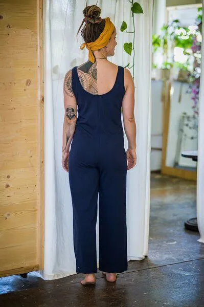 YogiLiebe YogiLiebe Move & Soma Fair Fashion Jumpsuit aus Bio-Baumwolle, Navy blue, – Produktbild 4 von 4