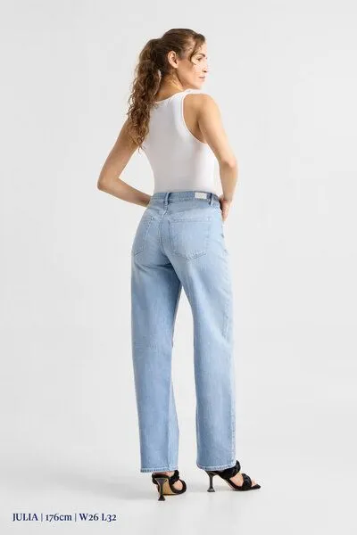 DAWN Damen Jeans ASH Barrel Leg Minimal Stretch DAWN Bio-Baumwolle, Bright blue, – Produktbild 4 von 5