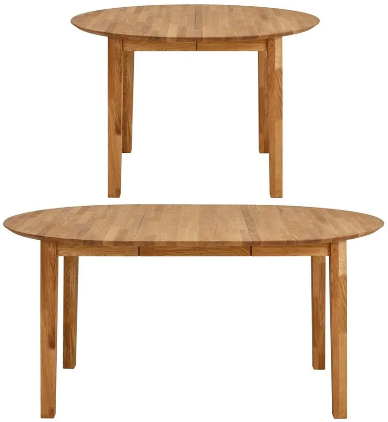 Home affaire Esstisch Time Massivholz FSC Holztisch, Durchmesser 120 cm, mit Auszugsfunktion, Küchentisch, Bestseller, Beige, – Produktbild 3 von 5