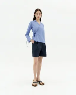 thinking mu Thinking MU Damen vegan Bluse Lenie Blau – Produktbild 1 von 1
