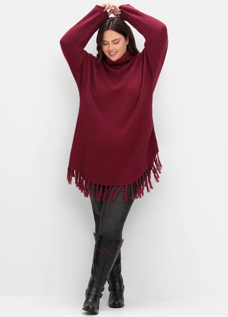 sheego Strickpullover, Beere, – Produktbild 2 von 2